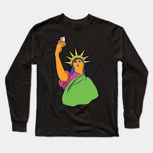 Selfie statue of Liberty Long Sleeve T-Shirt